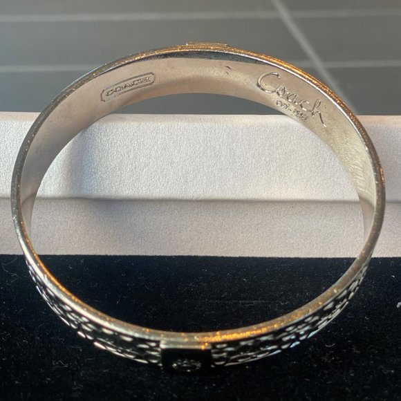 Coach Bracelet - Silver Bangle (1/2 Inch Wide) - Picture 3 of 3